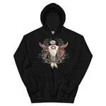 Load image into Gallery viewer, Tribal Design Skull Head With Feathers Unisex Hoodie
