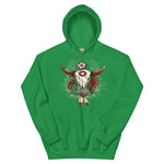 Load image into Gallery viewer, Tribal Design Skull Head With Feathers Unisex Hoodie

