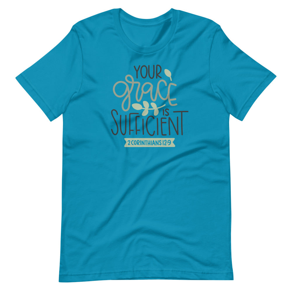 Your grace is sufficient short-sleeve unisex t-shirt