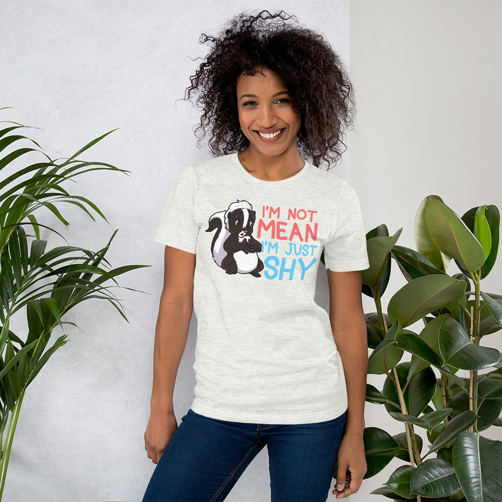 I'm Not Mean I'm Shy Skunk Shirt