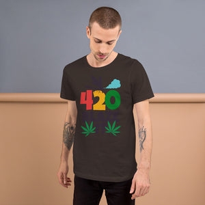 420 Blaze It Flower Dragonfly Unisex t-shirt