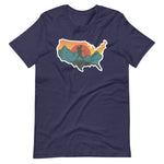 Load image into Gallery viewer, United States Mountains Sun Hiking T-Shirt for Hikers
