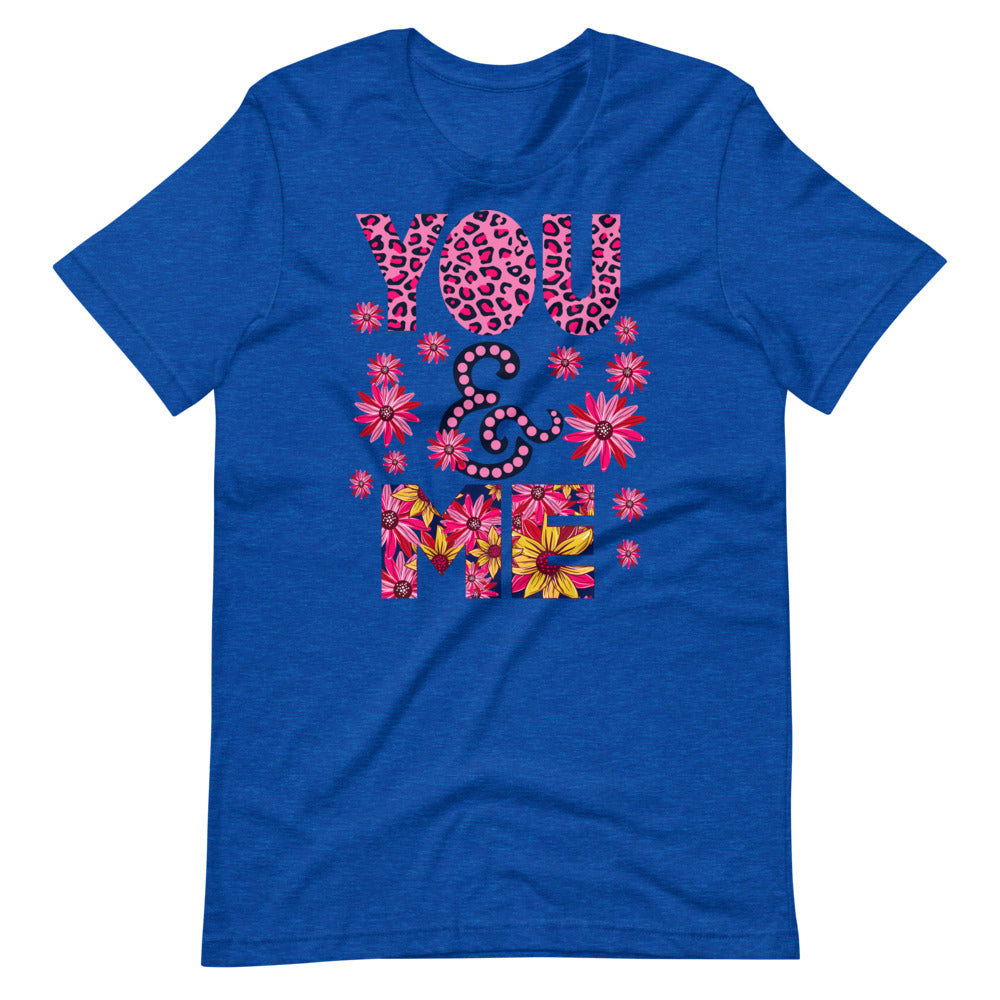 You & me flower designed shirt