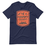Load image into Gallery viewer, Scenic Mountains In Badge Happy Camper Shirt
