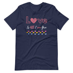 Load image into Gallery viewer, Love is all I can give shirt with hearts
