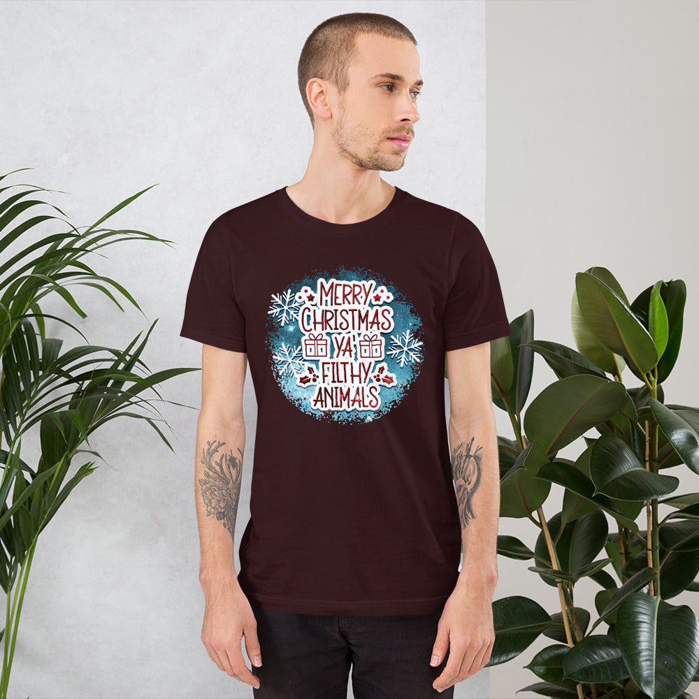 Merry Christmas Your Filthy Animal Unisex t-shirt