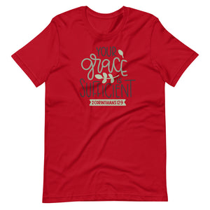 Your grace is sufficient short-sleeve unisex t-shirt