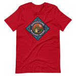 Load image into Gallery viewer, Adventure Begins Here Cabin in the Woods Short-Sleeve Unisex T-Shirt
