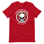 Load image into Gallery viewer, Coaster Kings Thrill Or Death King Skull Shirt For Roller Coaster Enthusiasts
