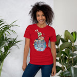 Load image into Gallery viewer, Merry And Bright Candy Cane Elf Christmas Holiday Unisex t-shirt
