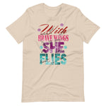 Load image into Gallery viewer, With Brave Wings She Flies Short-Sleeve Unisex T-Shirt
