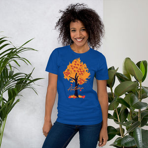 Love Autumn Fall With Hearts & Tree Unisex t-shirt