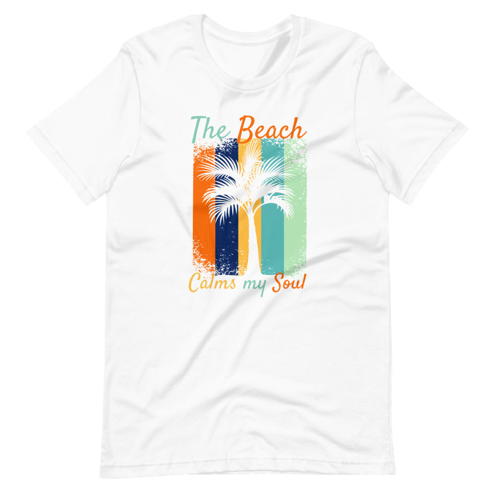 The Beach Calms My Soul Shirt - Palm Tree Tee - Vacation Shirt For Men & Women