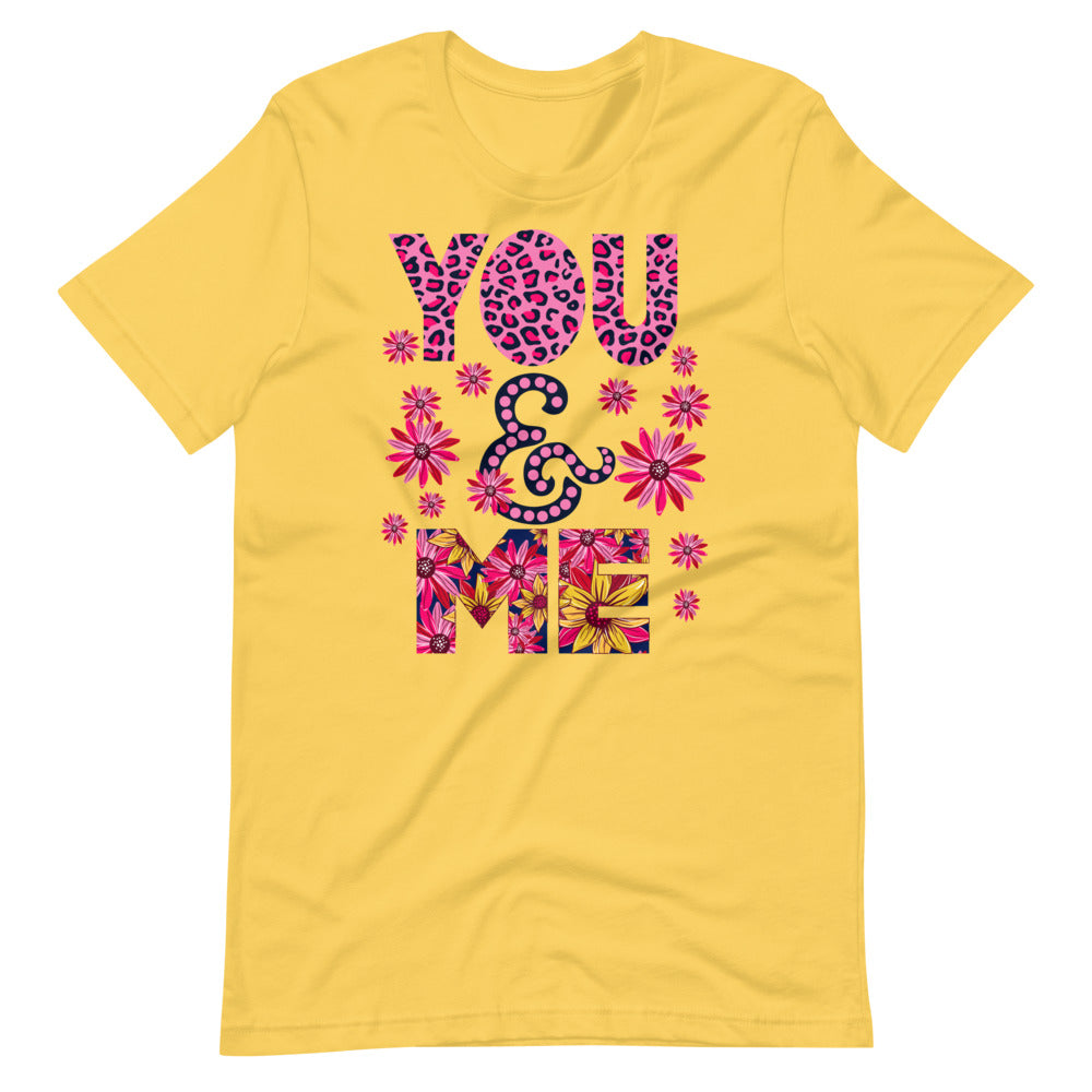 You & me flower designed shirt