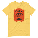 Load image into Gallery viewer, Scenic Mountains In Badge Happy Camper Shirt
