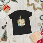 Load image into Gallery viewer, I&#39;ve Been Good All Year Christmas Tree Youth Short Sleeve T-Shirt
